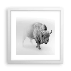 Plakat i hvid ramme - Kongen af prærien - 30x30 cm