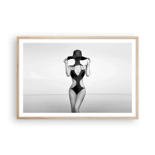 Plakat i ramme af lyst egetræ - Mit navn er Elegance - 91x61 cm