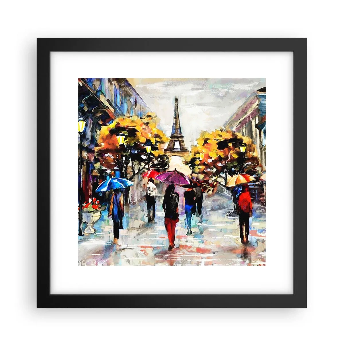 Plakat i sort ramme - Særligt smuk om efteråret - 30x30 cm