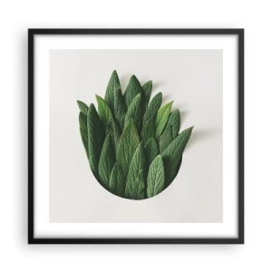 Plakat i sort ramme - Uhæmmet nysgerrighed - 50x50 cm