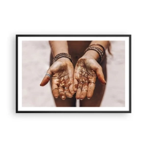 Plakat i sort ramme - En gave til dig - 91x61 cm