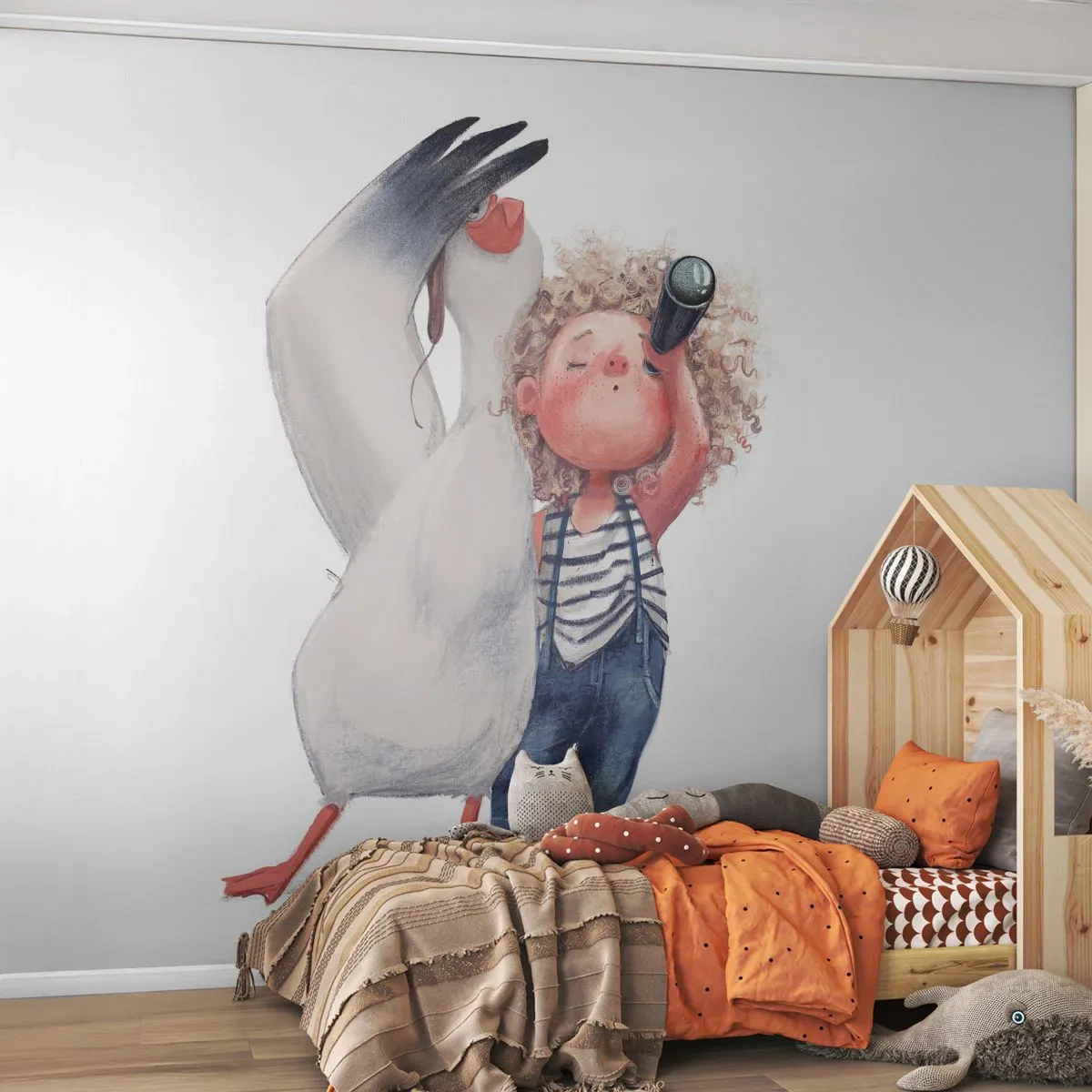 Fototapet Selvklæbende Deluxe Sticker - En plan for en fantastisk rejse - For børn, Venskab, Pige - 250x175 cm