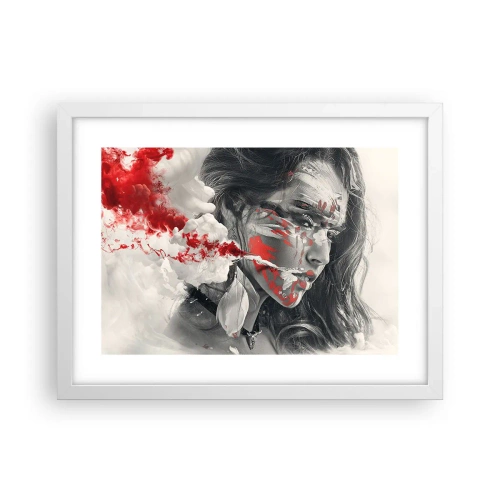 Plakat i hvid ramme - I det absurdes damp - 40x30 cm