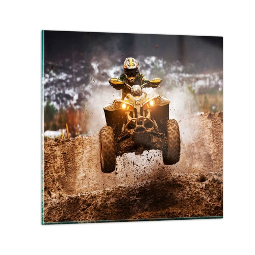 Billede på glas - No risk no fun - 30x30 cm