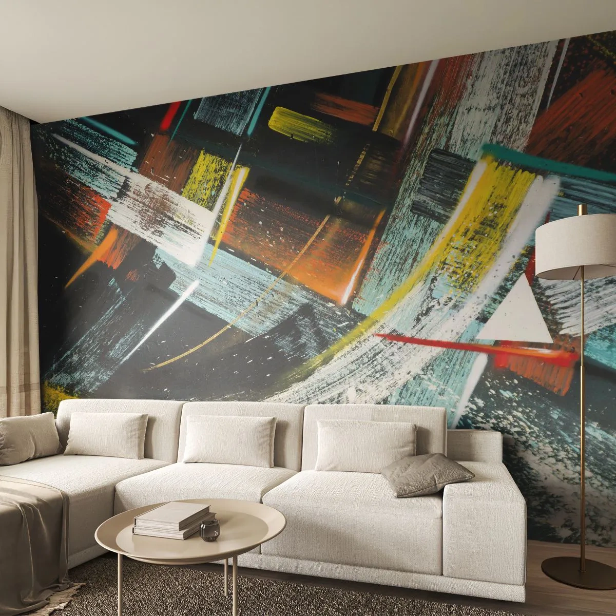 Fototapet Premium Canvas - Bevægelsesenergi - Abstraktion, Stykke, Moderne kunst - 500x350 cm