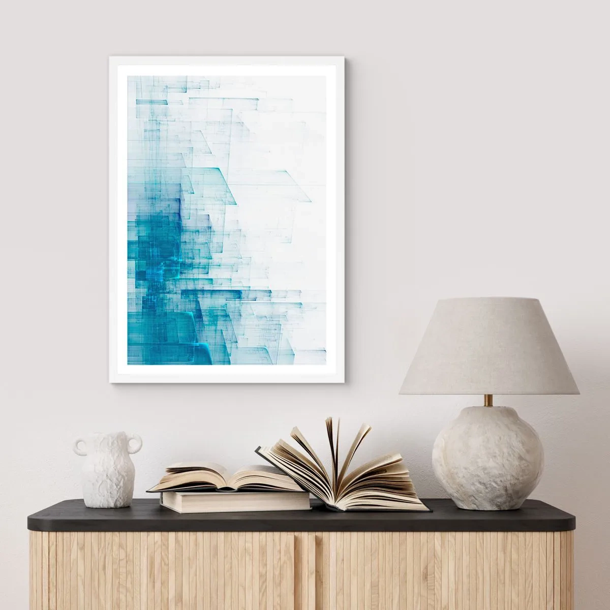 Plakat i hvid ramme - Hvordan rummet blev til - 40x50 cm