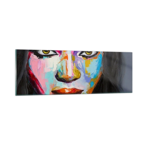 Billede på glas - Du kan ikke tage dine øjne fra - 90x30 cm