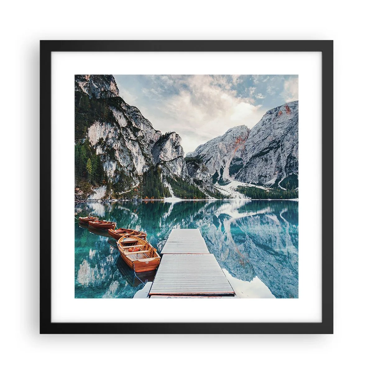 Plakat i sort ramme - Vi vil vise dig skønheden - 40x40 cm