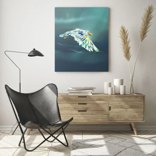Billede på glas - Den ørnelignende kraft i din flugt - 50x70 cm