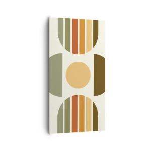 Lærredstryk - Billede på lærred - I jordfarver - 65x120 cm
