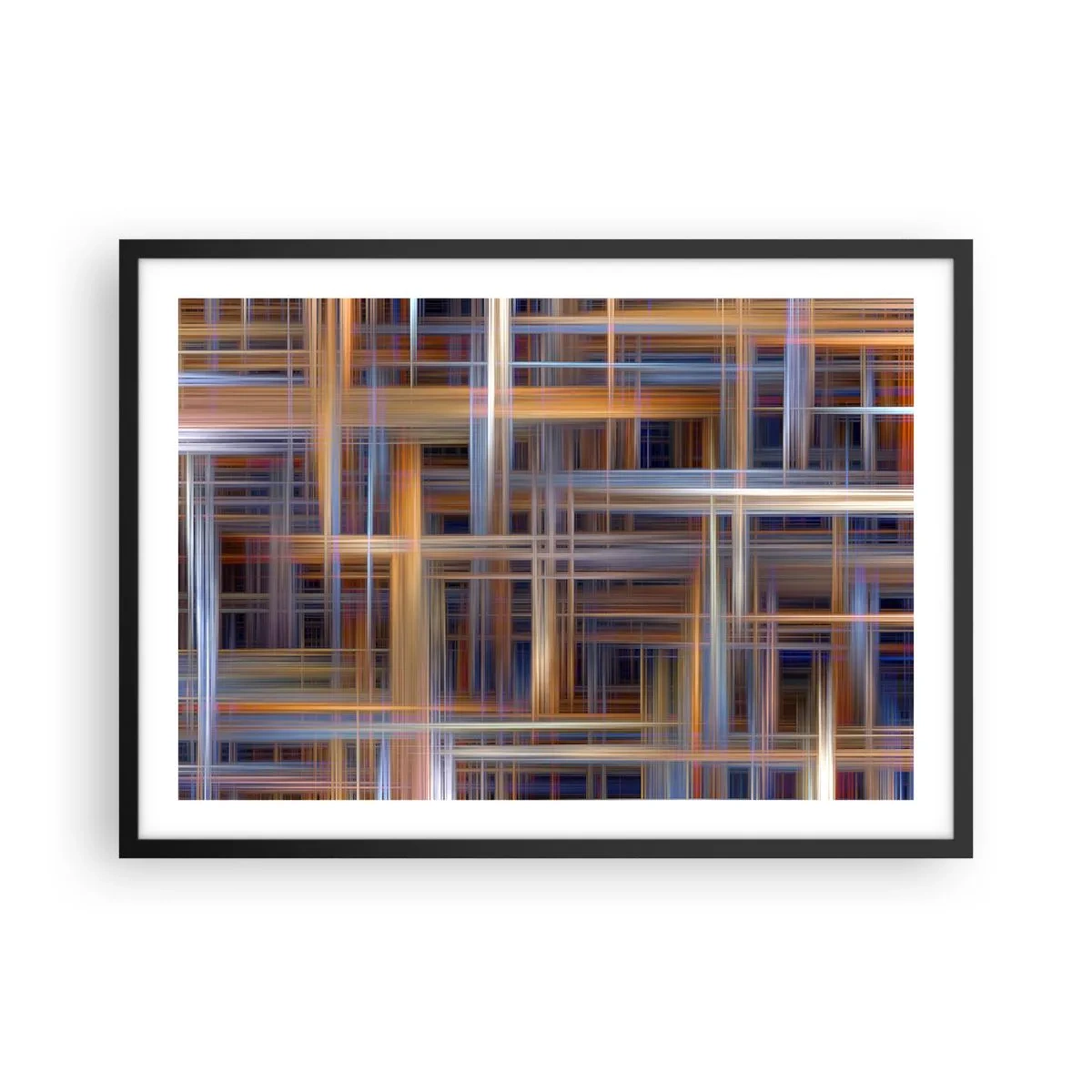 Plakat i sort ramme - Vævet af lys - 70x50 cm