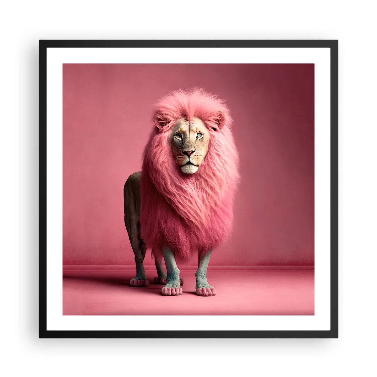 Plakat i sort ramme - Og du er ikke længere bange - 60x60 cm