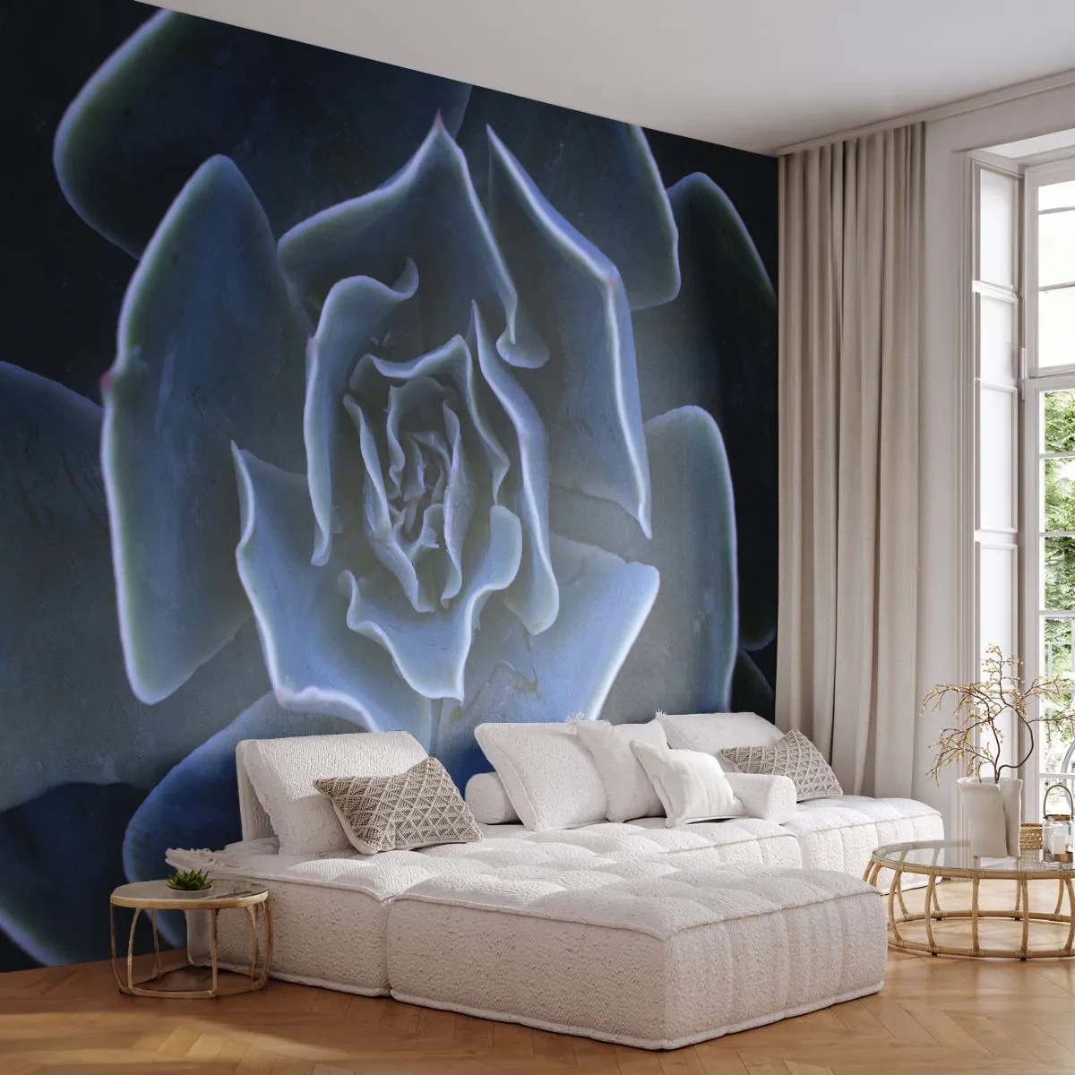 Fototapet Premium Sand - Ørkenblomst - Agave blomst, Blomst, Natur - 500x350 cm
