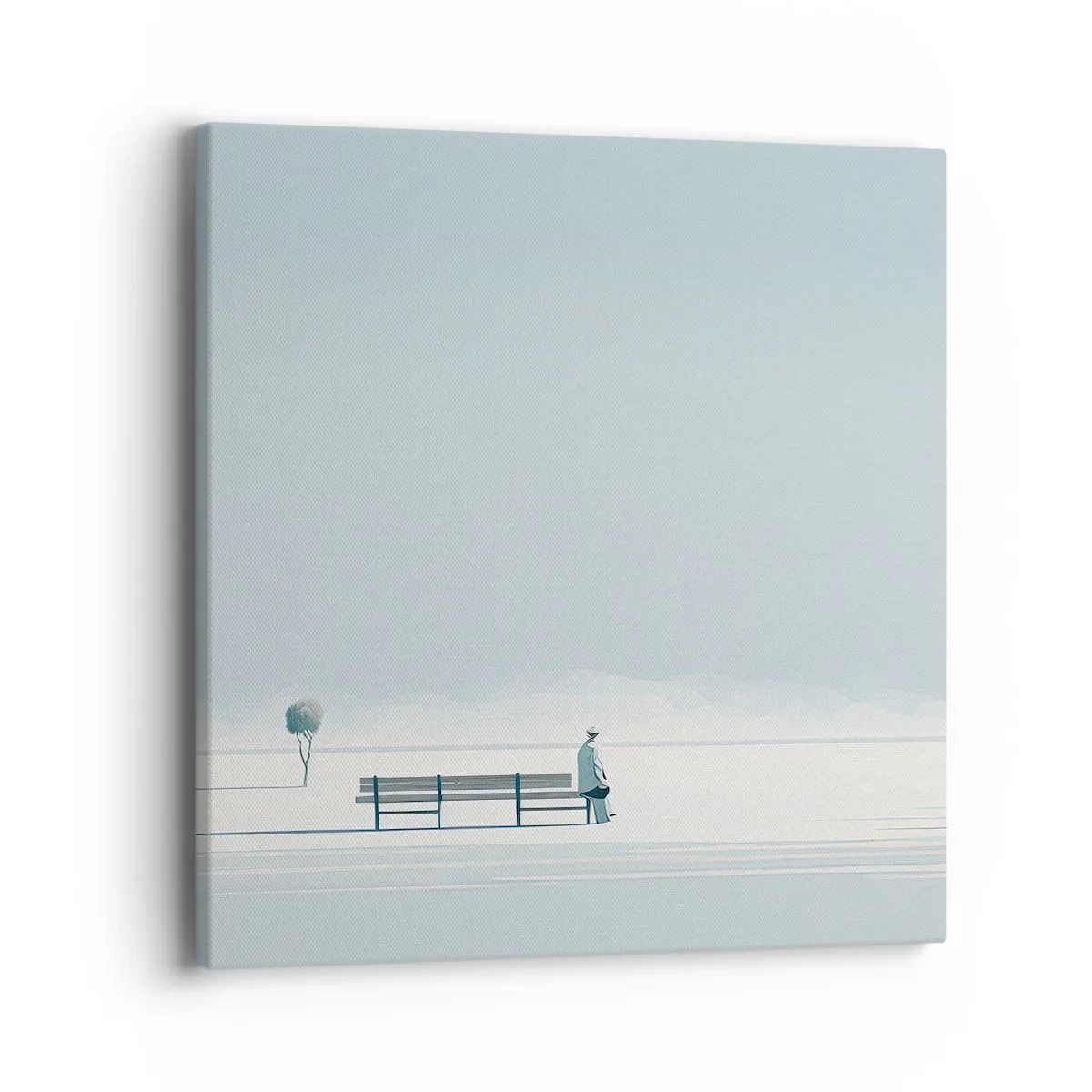 Lærredstryk - Billede på lærred - Ja, jeg venter. - 40x40 cm