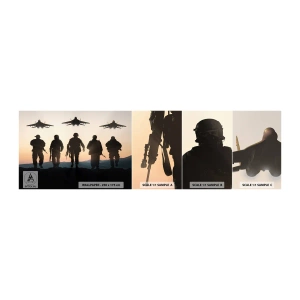 Prøve Fototapet Selvklæbende Deluxe Sticker - Velkommen til vores verden - Militær, hær, Soldater - 100x30 cm