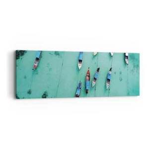 Lærredstryk - Billede på lærred - I glædelig forventning - 90x30 cm