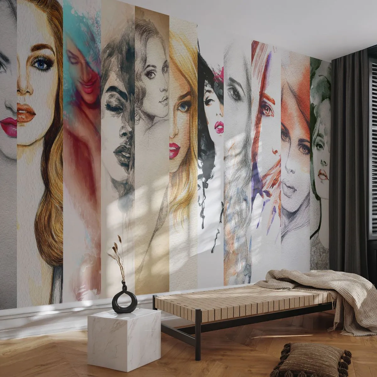 Fototapet Selvklæbende Deluxe Sticker - Og det er altid DIG - Kvinde, Kvindens ansigt, Portræt - 500x350 cm