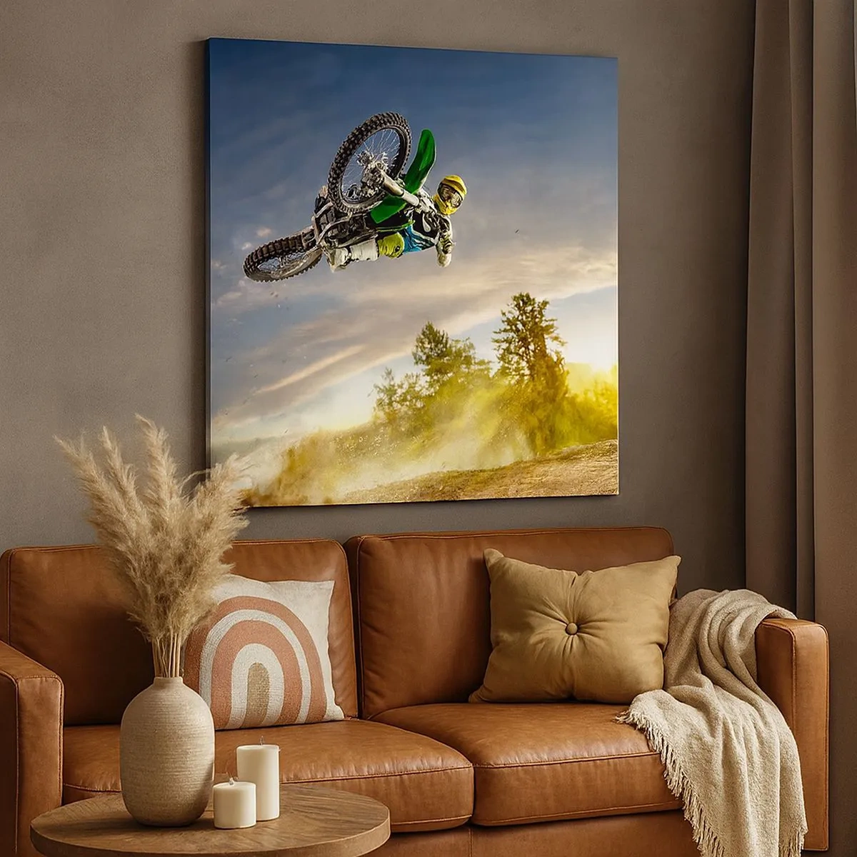 Lærredstryk - Billede på lærred - Tænd for dine følelser! - 30x30 cm