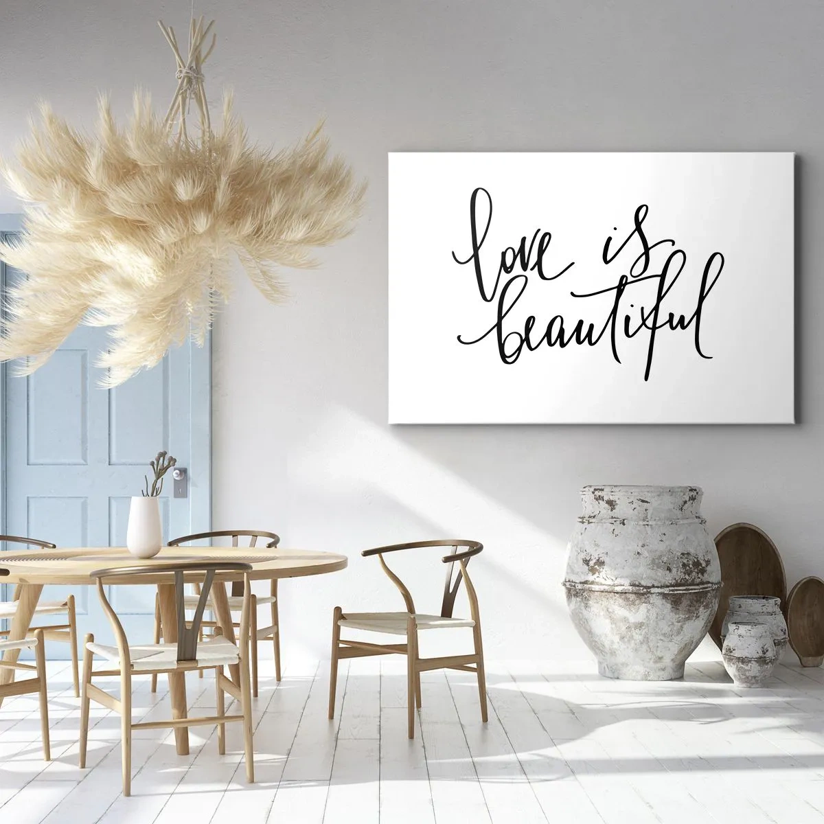 Lærredstryk - Billede på lærred - Læs og gentag - 100x70 cm