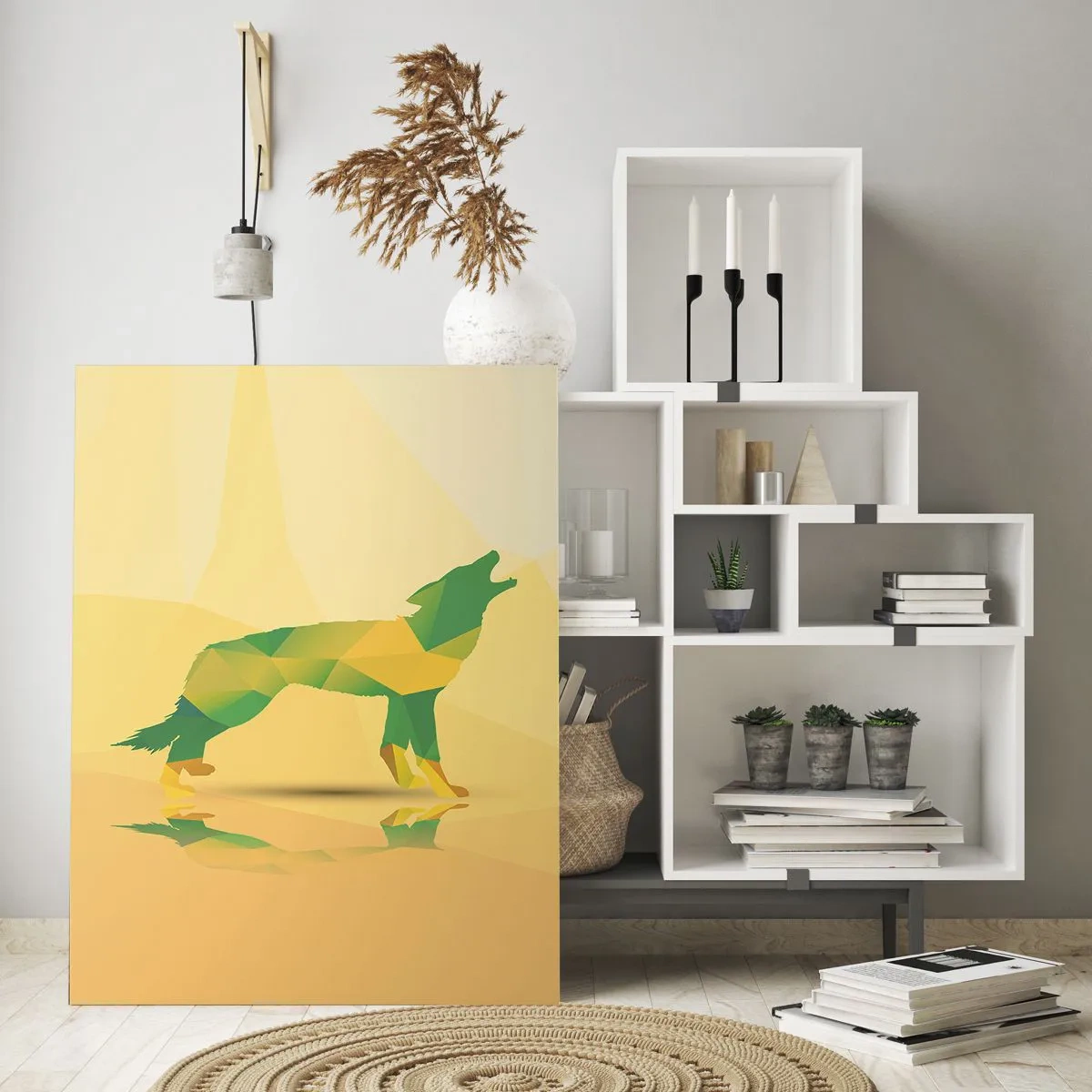 Billede på glas - Ensom ulv - 50x70 cm
