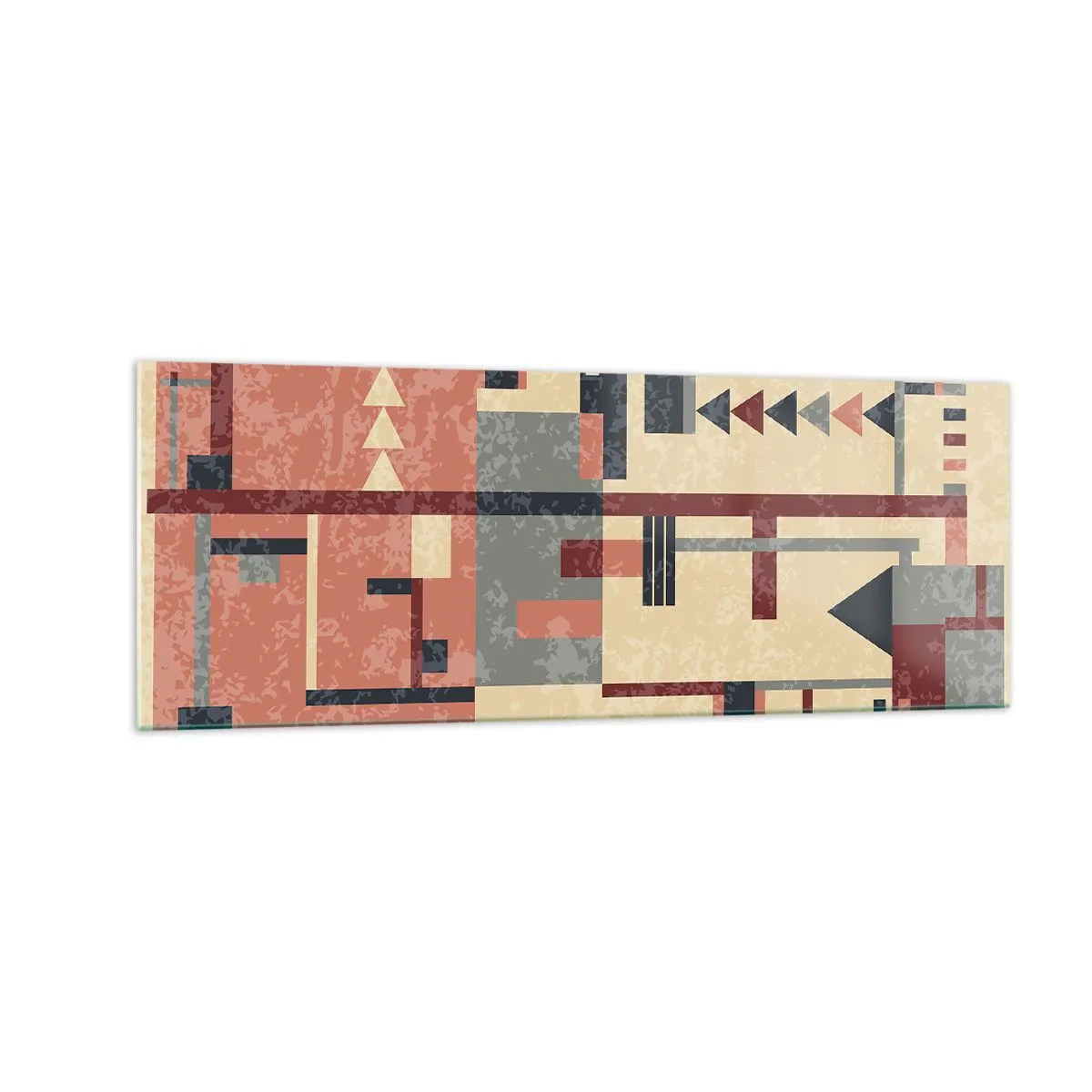 Billede på glas - Kombination af vertikaler og niveauer - 140x50 cm