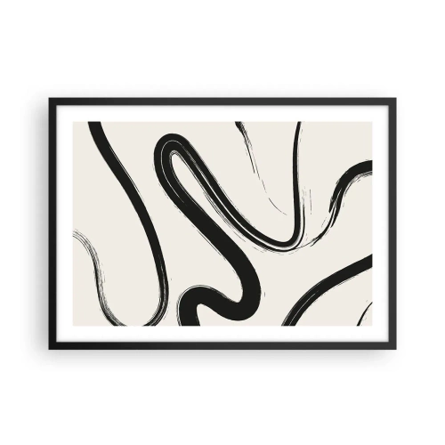 Plakat i sort ramme - Sort og hvid fantasifuldhed - 70x50 cm