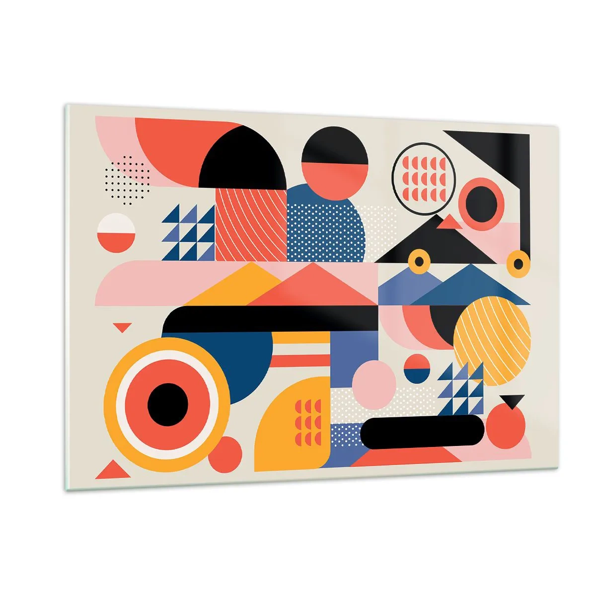 Billede på glas - Komposition: Leg - 120x80 cm