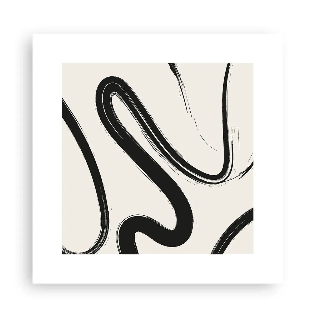 Plakat - Sort og hvid fantasifuldhed - 30x30 cm