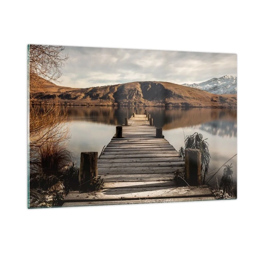 Billede på glas - Et landskab i stilhed - 120x80 cm