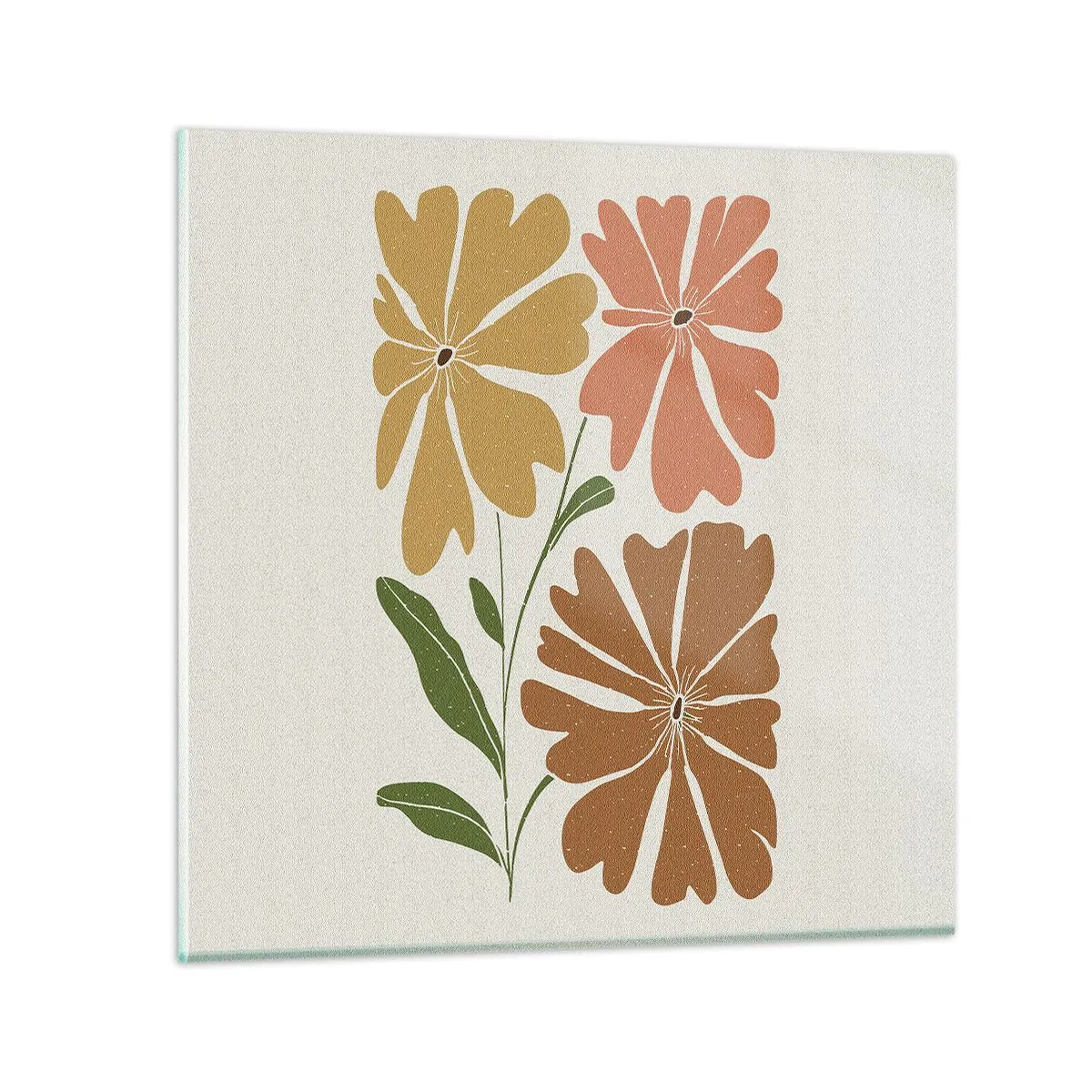 Billede på glas - Natur og geometri - 60x60 cm