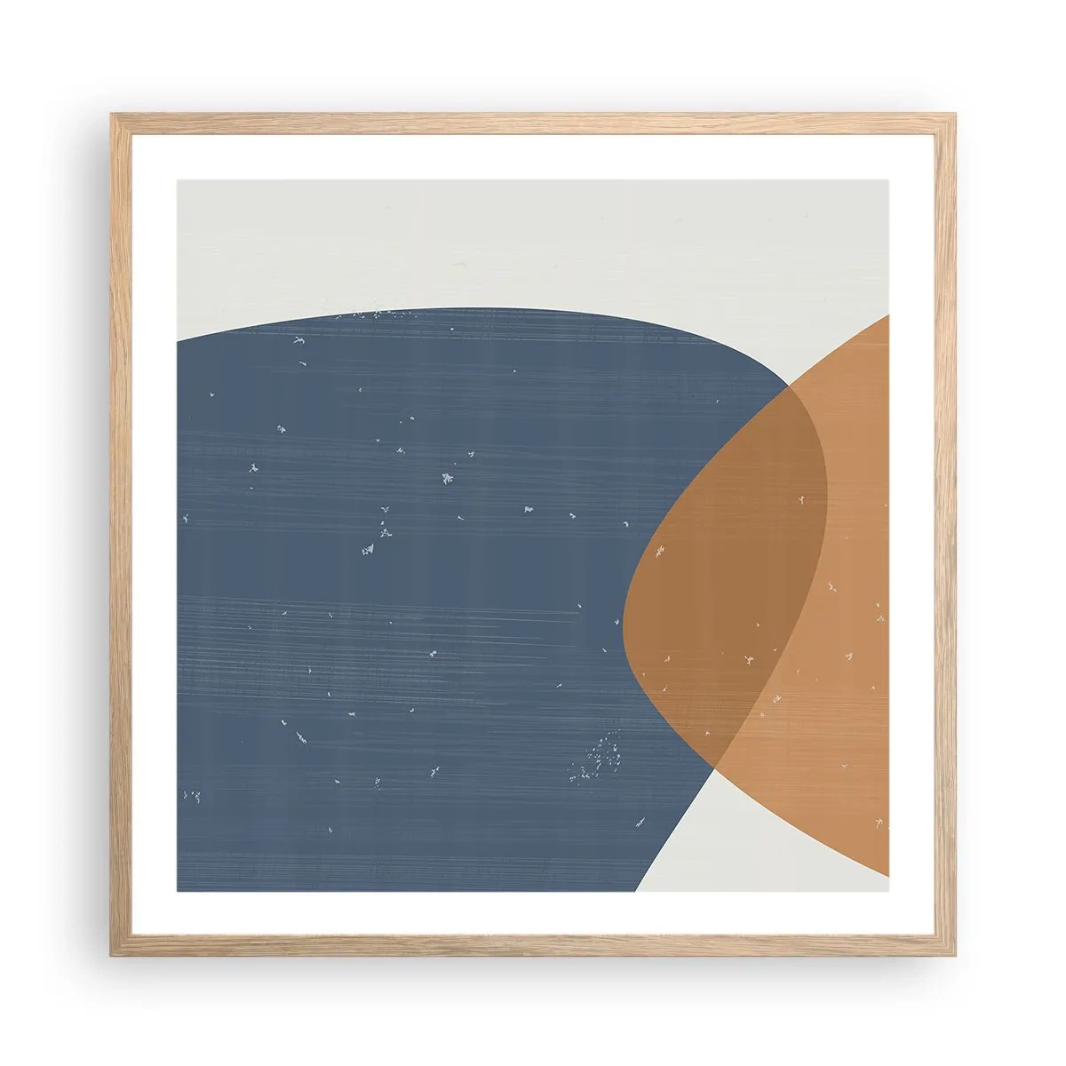 Plakat i ramme af lyst egetræ - Ovaler og påvirkninger - 60x60 cm