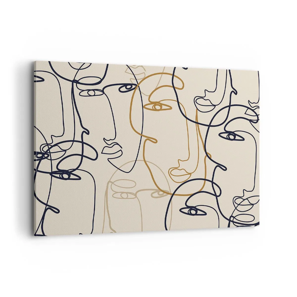 Lærredstryk - Billede på lærred - Portræt ganget med hinanden - 100x70 cm