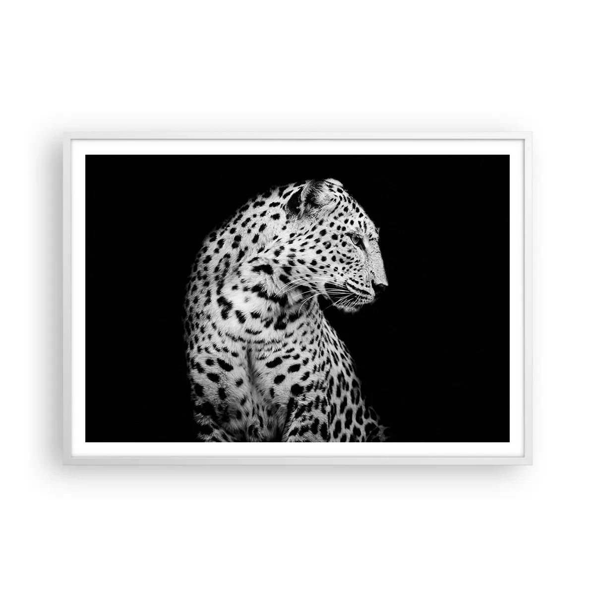 Plakat i hvid ramme - Den rigtige profil er perfekt! - 100x70 cm