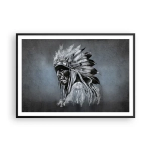 Plakat i sort ramme - Tilbage til rødderne - 100x70 cm