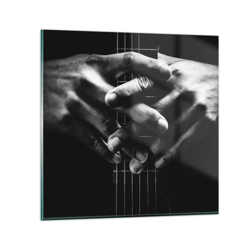 Billede på glas - Kunstnerens bøn - 30x30 cm