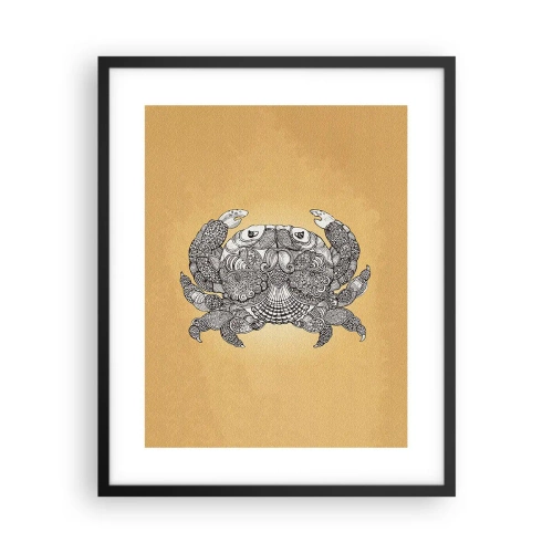 Plakat i sort ramme - Fortællinger om hr. krabbe - 40x50 cm