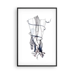 Plakat i sort ramme - En undersøgelse af berøring - 61x91 cm