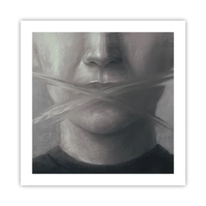 Plakat - Ikke et ord - 50x50 cm