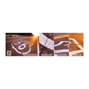 Fototapet Prøve Standard Eco - Den berømte Route 66 - USA, Automotive, Rute 66 - 100x30 cm