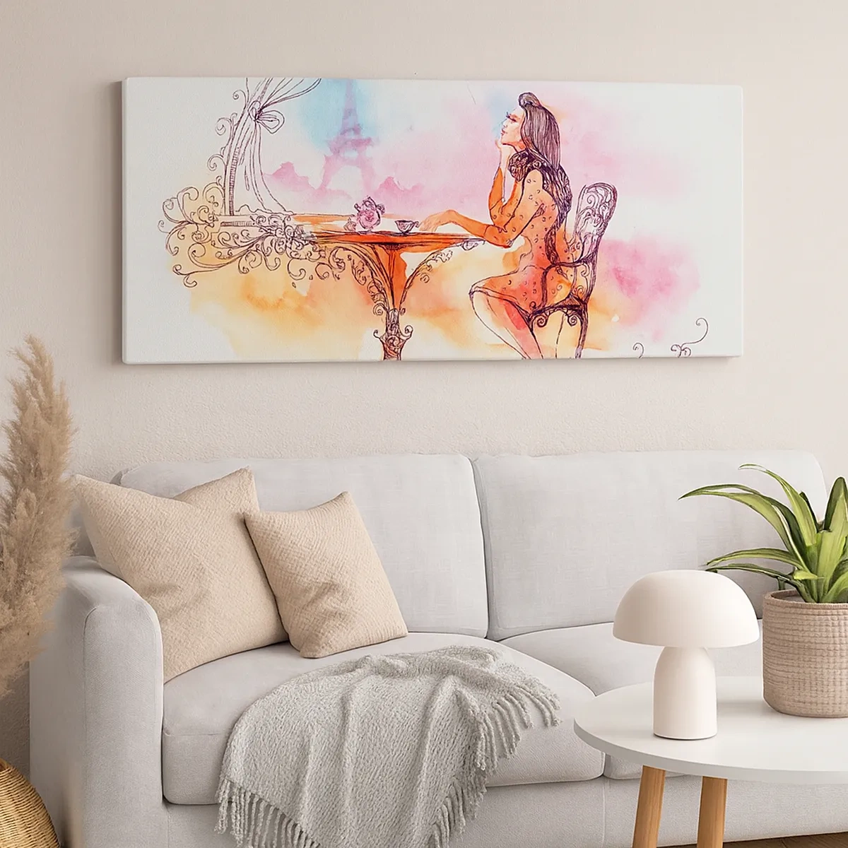 Lærredstryk - Billede på lærred - Parisisk elegance - 30x30 cm