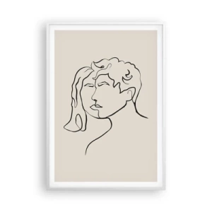 Plakat i hvid ramme - Og enhed er blevet til - 70x100 cm