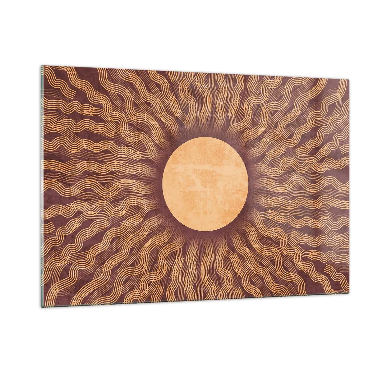 Billede på glas - Ikon for solen - 120x80 cm