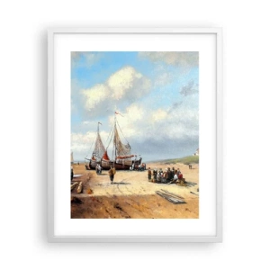 Plakat i hvid ramme - Efter en vellykket fangst - 40x50 cm