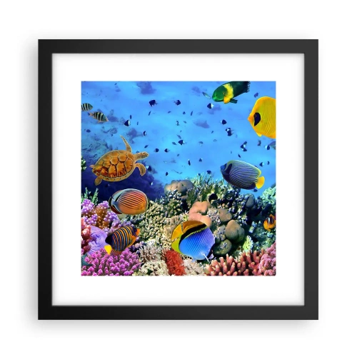 Plakat i sort ramme - Og hvad ved vi om livet... - 30x30 cm