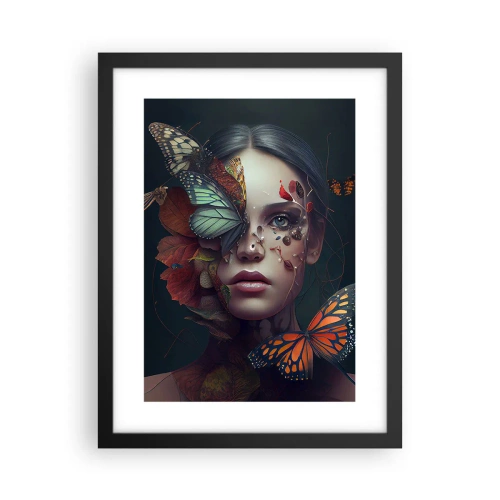Plakat i sort ramme - En vidunderlig metamorfose - 30x40 cm
