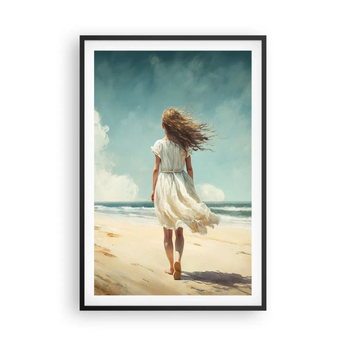 Plakat i sort ramme - At møde solen og vinden - 61x91 cm