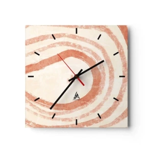 Vægur, Uret - Koralcirkler - komposition - 30x30 cm