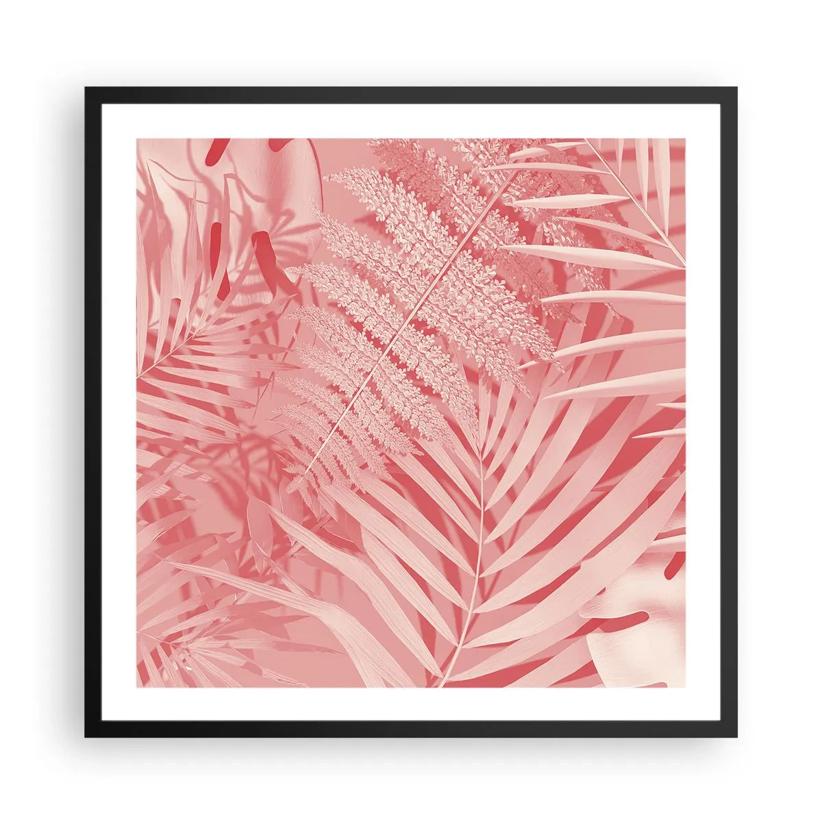 Plakat i sort ramme - Lyserødt koncept - 60x60 cm