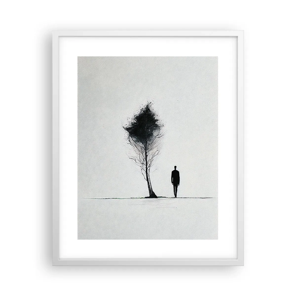 Plakat i hvid ramme - Vi vandrer alle - 40x50 cm