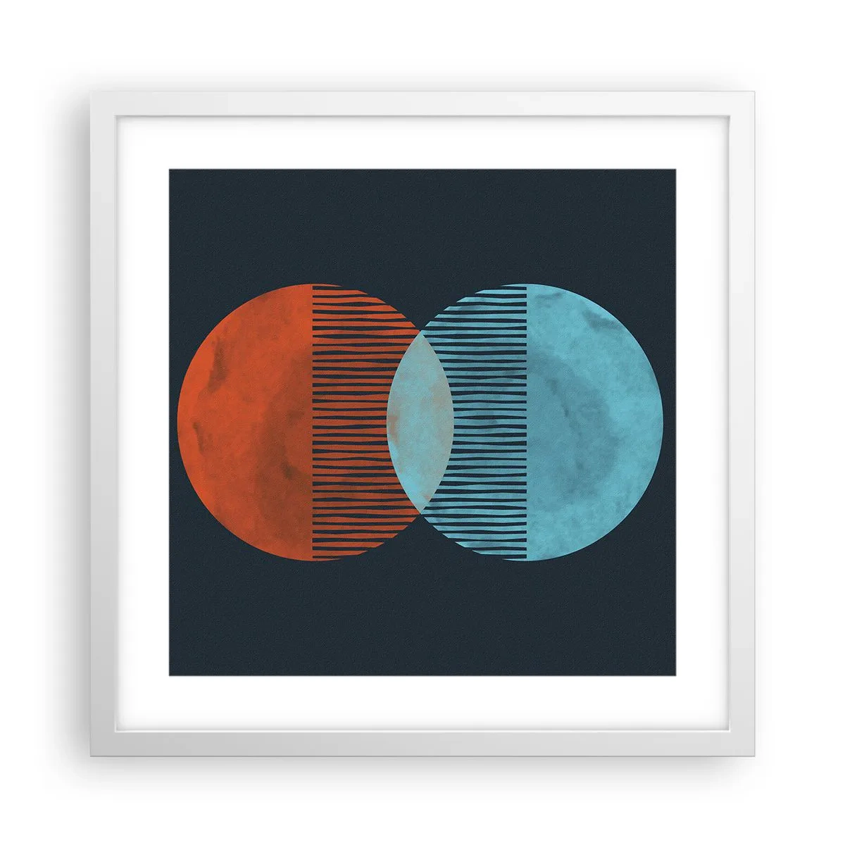 Plakat i hvid ramme - Astronomisk fantasi - 40x40 cm